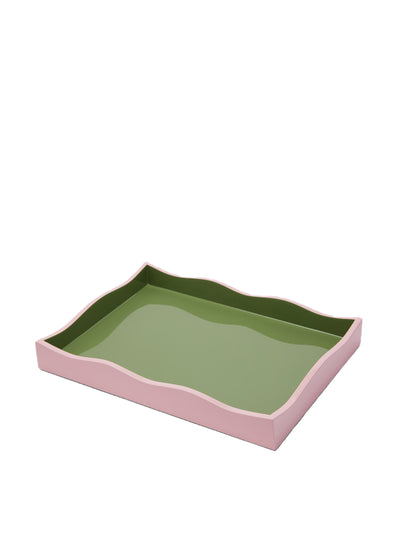 Domenica Marland Wiggle tray in pink and green at Collagerie