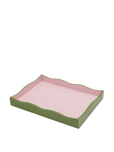 Domenica Marland Wiggle tray in green and pink at Collagerie