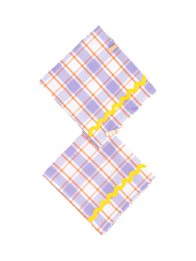 Domenica Marland Home Purple and yellow napkins, set of 2 at Collagerie