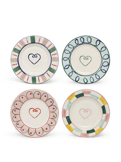 Domenica Marland Actos Heart bread plates (set of 4) at Collagerie