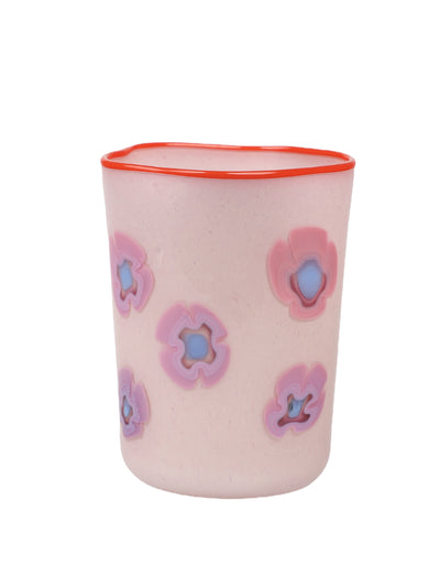 Domenica Marland Home Pink handblown Murano tumbler at Collagerie