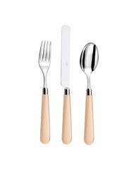 Ivory cutlery in stainless steel