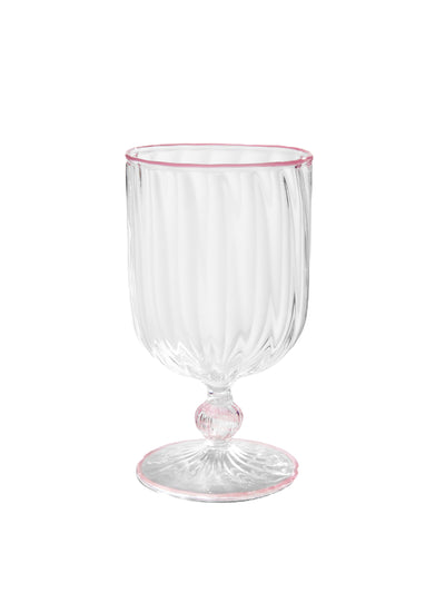 Domenica Marland Home Pink handblown venetian wine glasses, set of 2 at Collagerie
