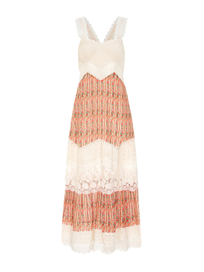 Saloni Zinnia stripe cream Phoebe dress at Collagerie