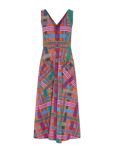 Saloni Basketweave sun Zoey cutout dress at Collagerie