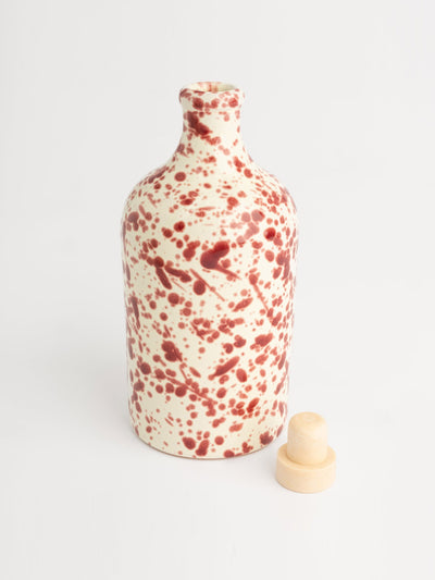 Hot Pottery Cranberry oil and vinegar bottles at Collagerie