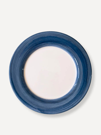 Valsa Home Classic blue hand-painted dinner plate at Collagerie