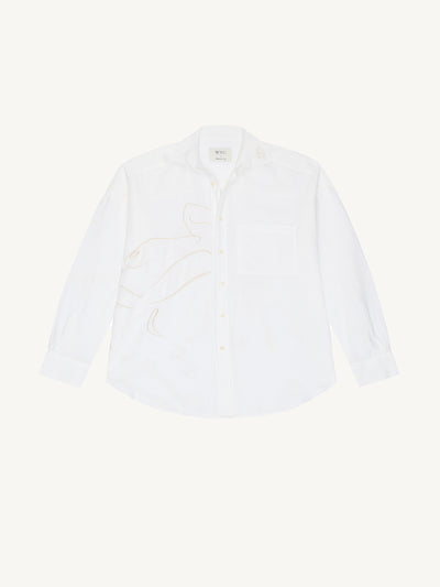 With Nothing Underneath The Weekend: Linen, White shirt x Alexandria Coe at Collagerie