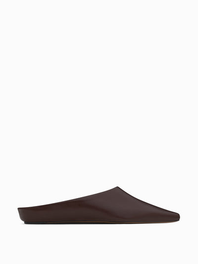 NEOUS Dar chocolate Alba mules at Collagerie