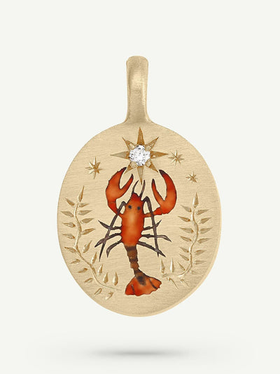 Cece Jewellery Lobster & Seaweed charm at Collagerie