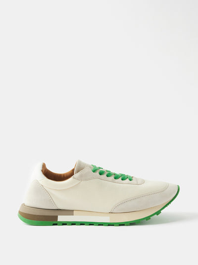 The Row Owen suede and mesh trainers at Collagerie