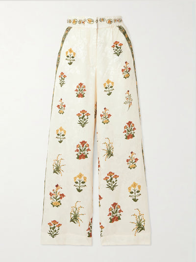 Agua By Agua Bendita Tota Canna jacquard wide-leg pants at Collagerie