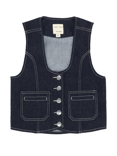 Seventy + Mochi Bea waistcoat in Nightfall at Collagerie