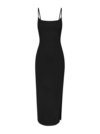 Anemos Textured stretch column sliding strap maxi dress at Collagerie