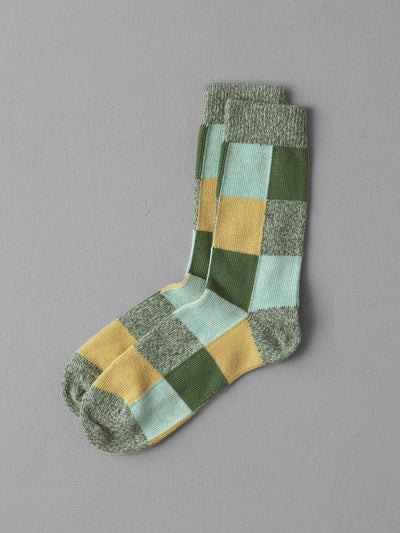 Toast Rove cotton patchwork socks at Collagerie