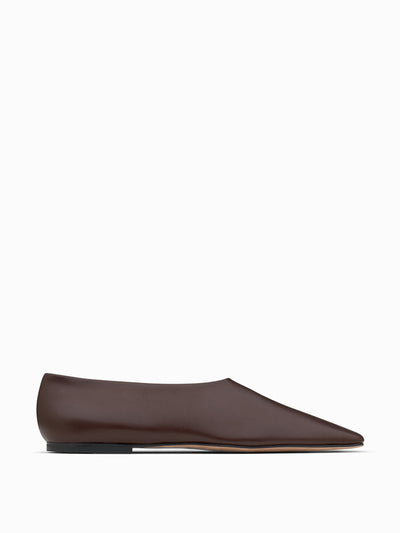 NEOUS Dark chocolate Atlas flats at Collagerie