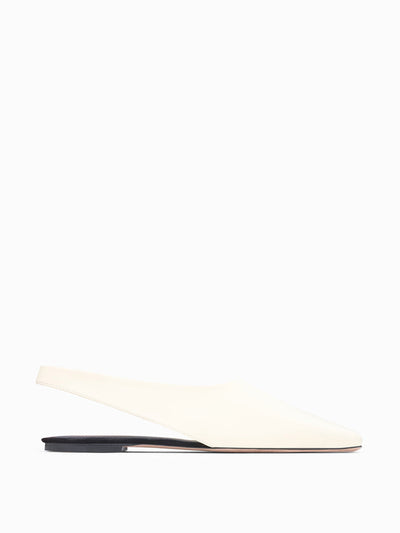 NEOUS Cream Atlas slingback flats at Collagerie