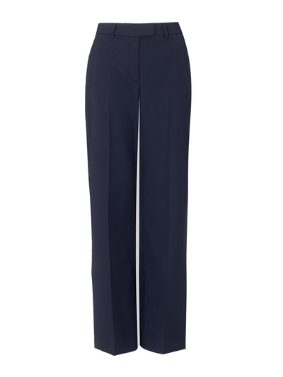 Cefinn Navy Terence new wool wide leg trousers at Collagerie