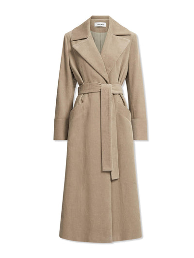 Cefinn Taupe corduroy Roxanne coat at Collagerie