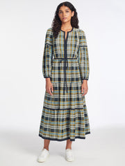 Cotton seersucker Katie maxi dress Clothing Cefinn    - Collagerie