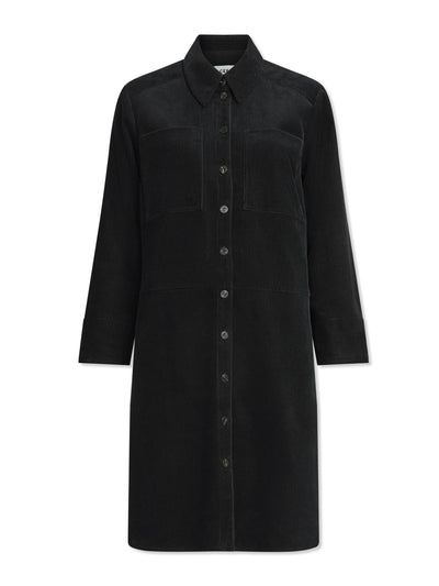 Cefinn Black corduroy Noah midi dress at Collagerie