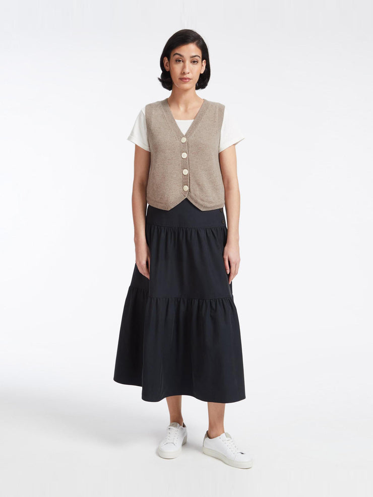 Taupe Wesley wool waistcoat Clothing Cefinn    - Collagerie