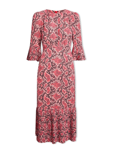 Cefinn Pink snakeskin print Tibi maxi dress at Collagerie