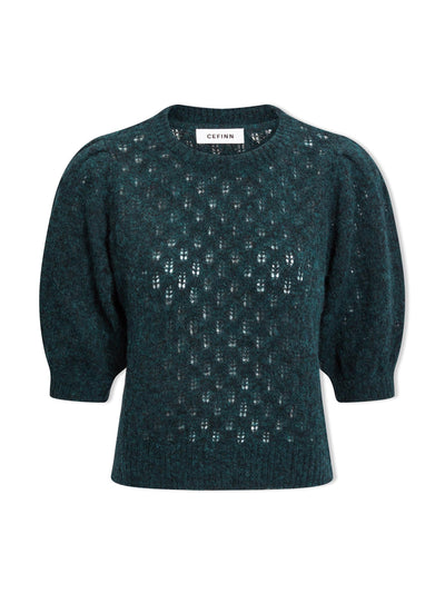 Cefinn Dark green Jolie alpaca jumper at Collagerie