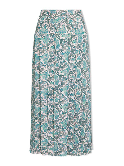 Cefinn Green snakeskin print Sienna maxi skirt at Collagerie