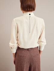 Cream Riley funnel neck blouse Blouse Cefinn    - Collagerie