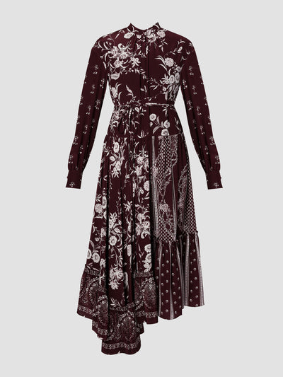 Erdem Long sleeve dress with tiered hem at Collagerie