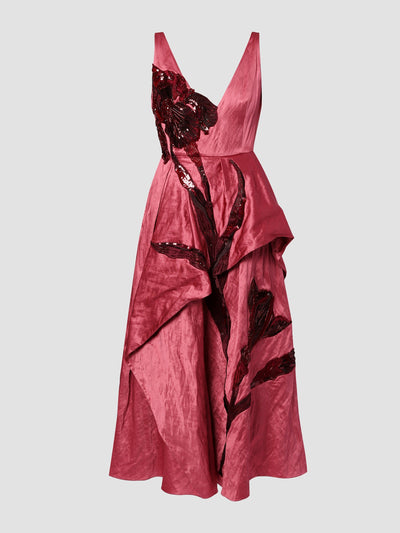 Erdem Sleeveless asymmetrical tiered dress at Collagerie