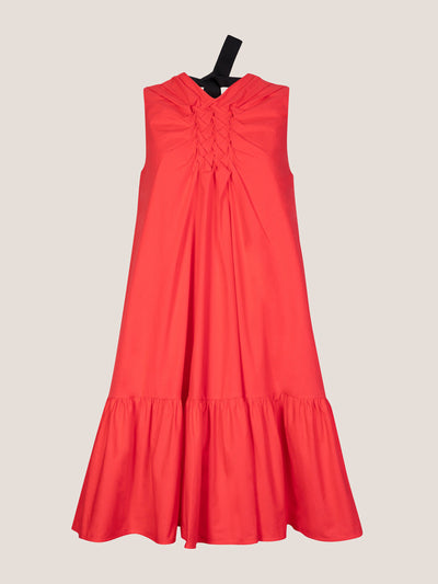 Roksanda Enda pop red cotton dress at Collagerie