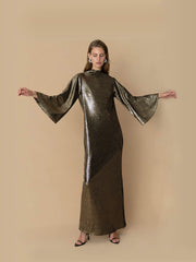 Gold and black Finley sequin maxi dress