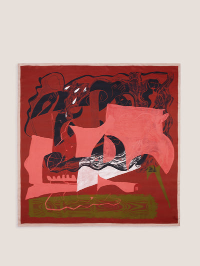 Roksanda Red Picaz scarf at Collagerie