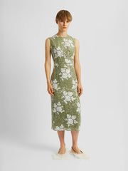 Sleeveless pencil midi dress AW24_HO1D3_GWEBS Erdem    - Collagerie