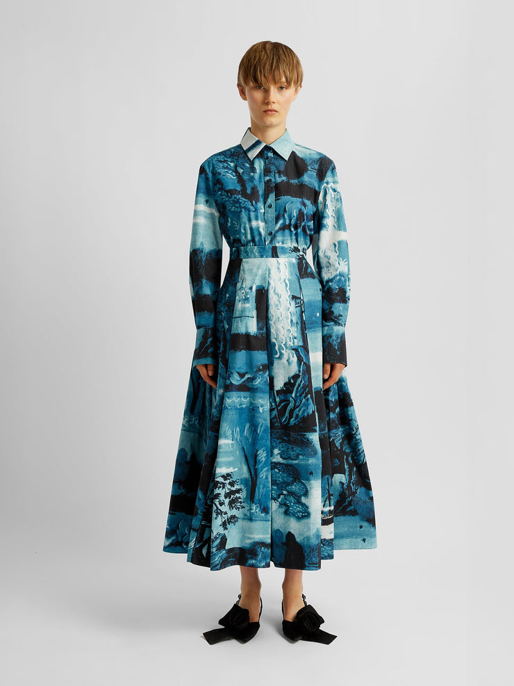 Pleated midi skirt AW24_R1S2_IVACP Erdem    - Collagerie