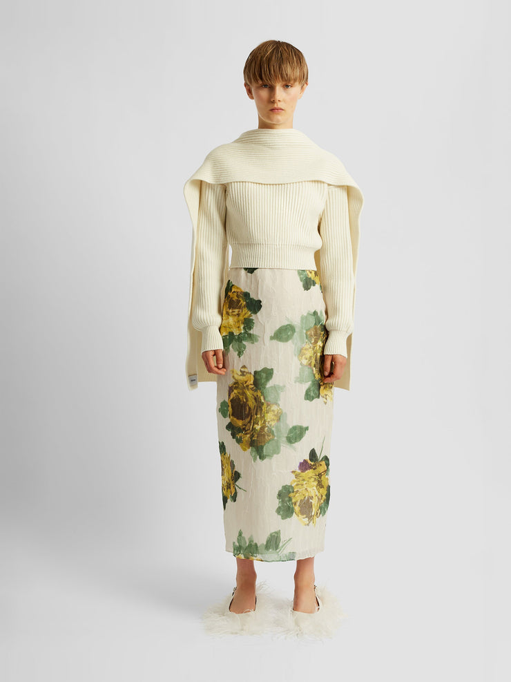 Slip midi skirt AW24_S1S15_YLRCO Erdem    - Collagerie