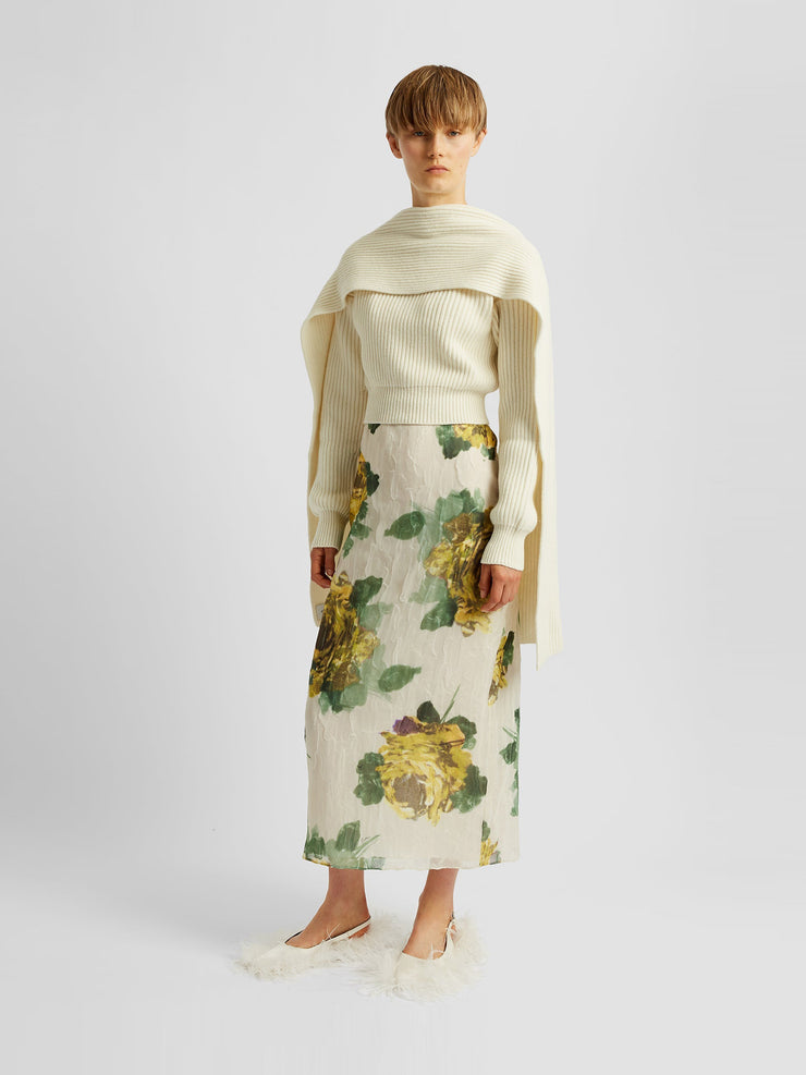 Slip midi skirt AW24_S1S15_YLRCO Erdem    - Collagerie