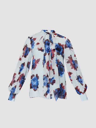 Erdem Front tie bow blouse at Collagerie