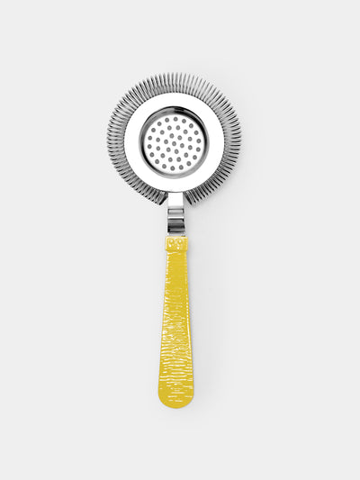 Zanetto Enamelled silver-plated cocktail strainer at Collagerie