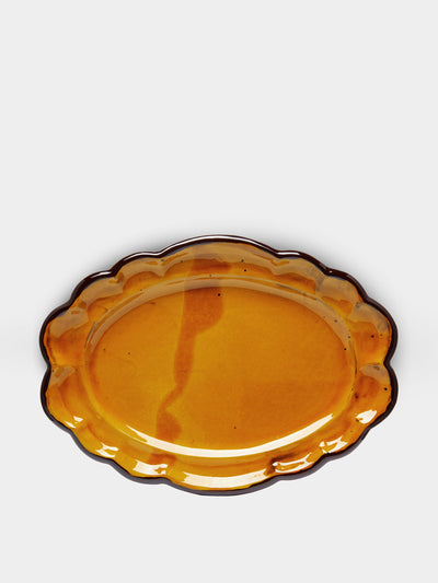 Poterie de Cliousclat Slipware serving platter at Collagerie