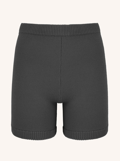 Emilia Wickstead Alex black knitted cycling shorts at Collagerie