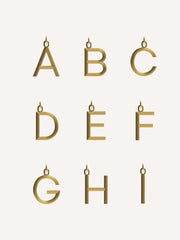Large gold Alphabet necklace