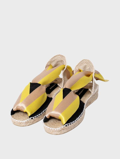 Antonia's Yellow Amalia espadrilles at Collagerie