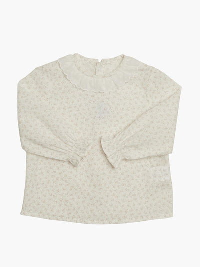 Amaia Dusty pink mini floral Amelia baby blouse at Collagerie