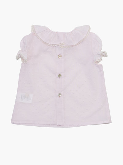 Amaia Pastel pink plumetis Amelia baby blouse at Collagerie