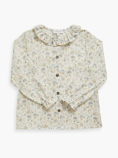 Amaia Blue floral Amelia blouse at Collagerie