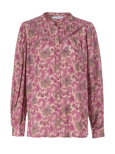 Rae Feather Pink paisley print cotton Amalie blouse at Collagerie