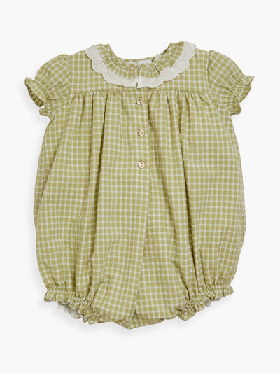 Amaia Sage green check Arabelle romper at Collagerie